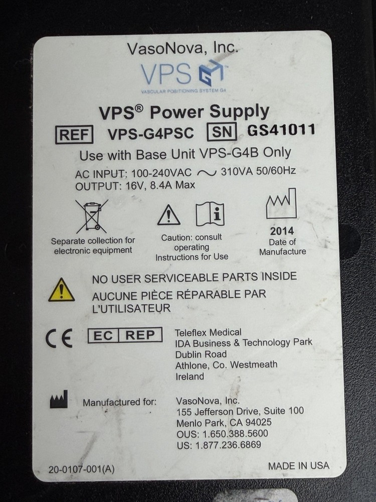 Teleflex VasoNova VPS G4 Base Unit Screen Remote Power Supply Set