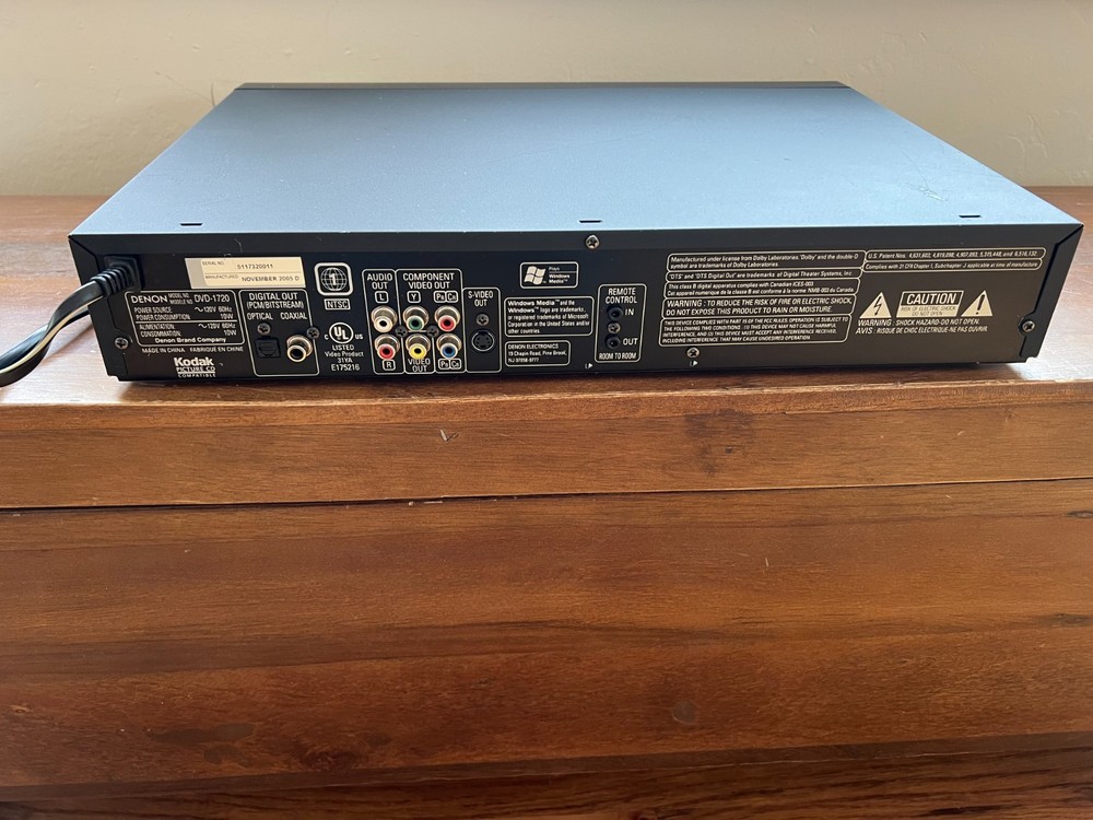 Denon DVD-1720 CD/DVD Player