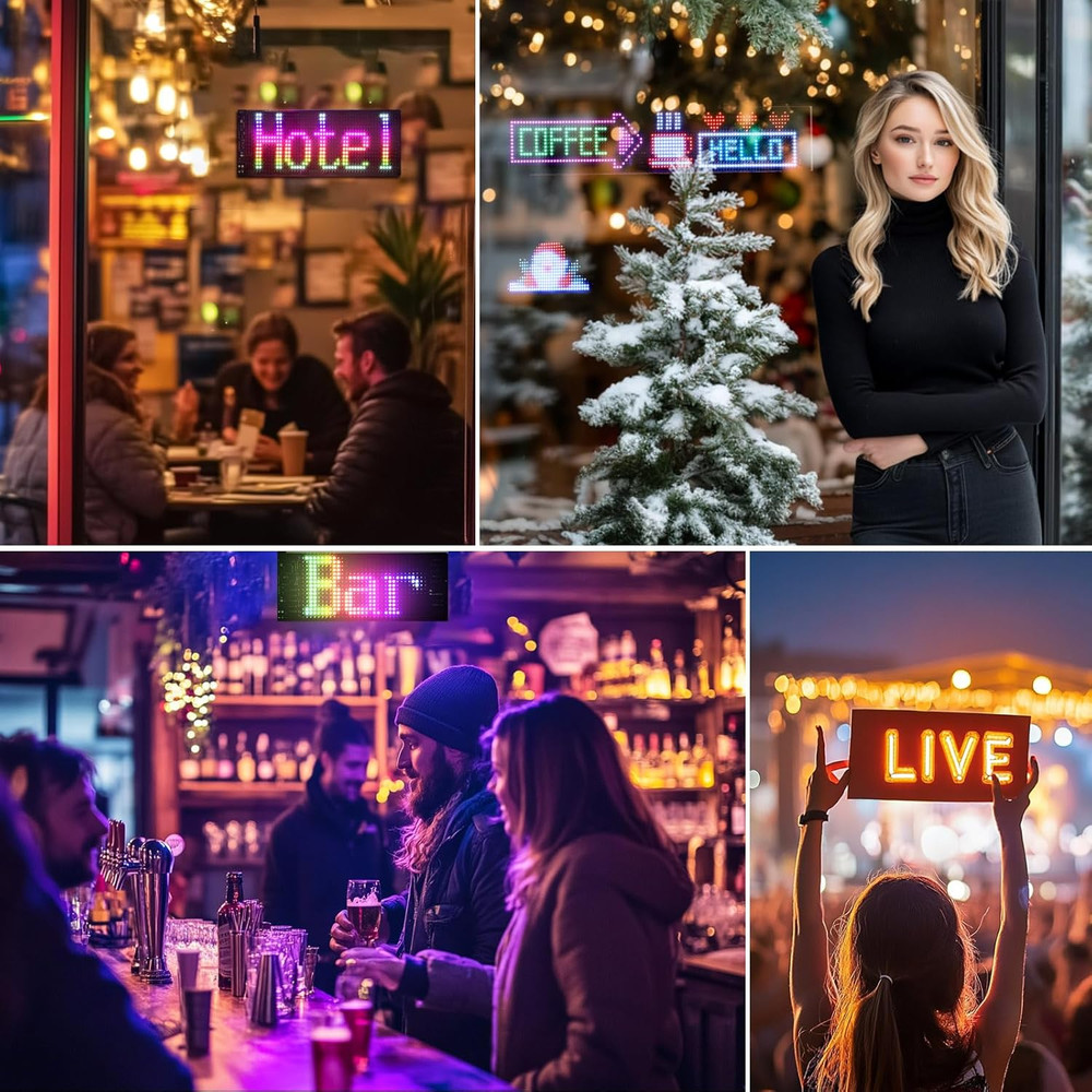 2PCS Devil Eyes Car LED Display, App Controlled 7x3” Flex Programmable Lights