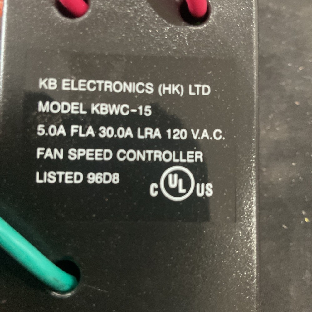 KB Electronics KBWC-15K Solid State Motor Speed Control 5A 120V AC, 1 Pack S7