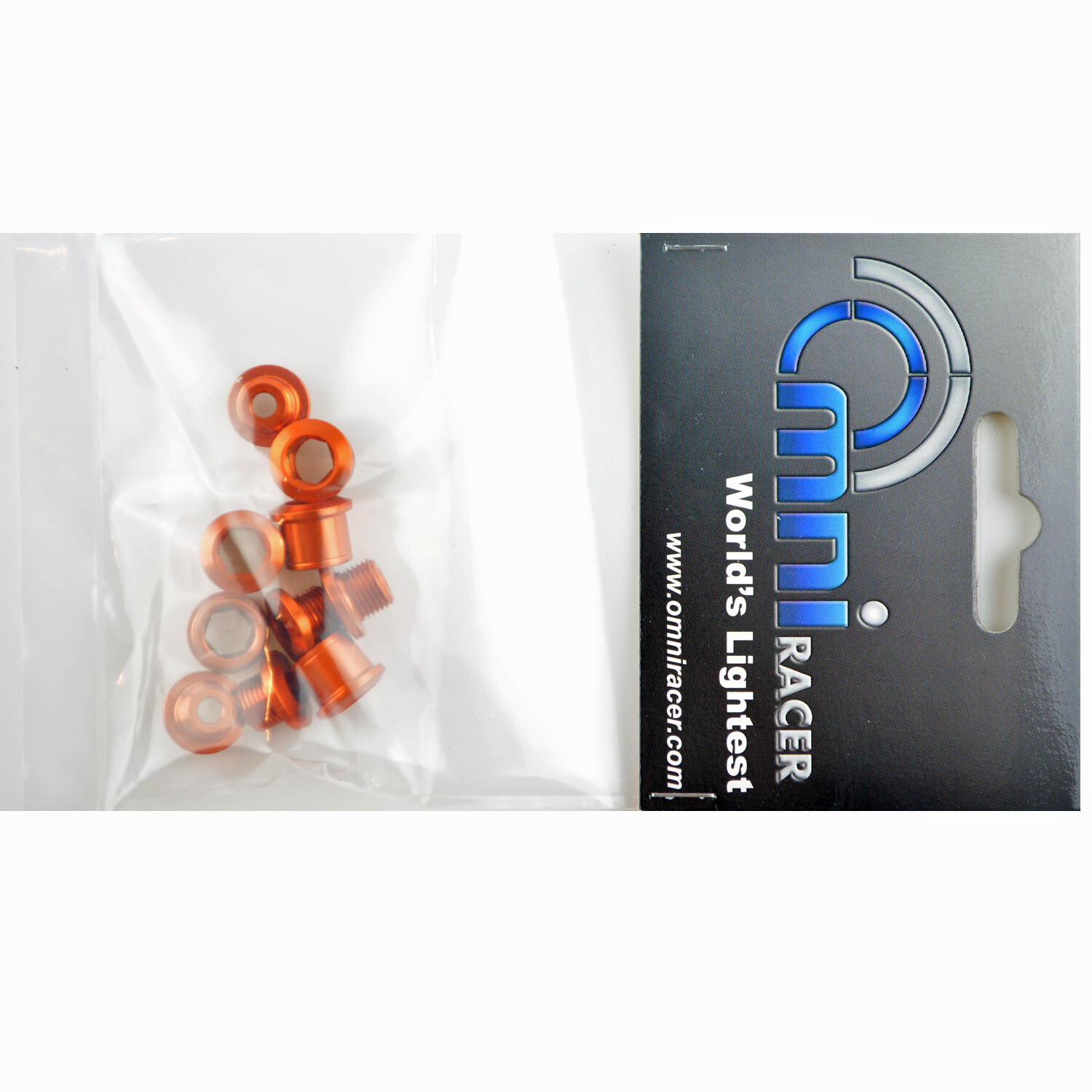 OMNI Racer WORLDS LIGHTEST Crankset Chainring Bolts Fits Shimano, Sram: ORANGE