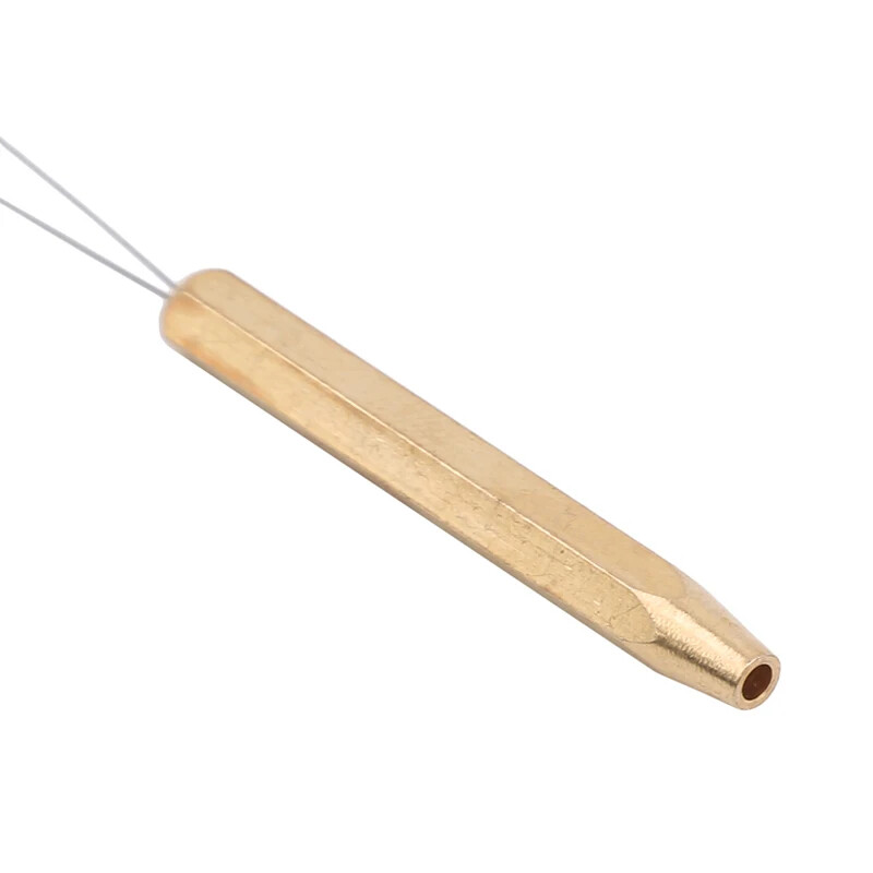 1x Brass Bobbin Threader Fly Fishing Tying Thread Half Hitch Tool Bug Binding