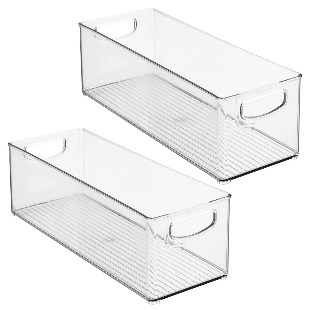 iDesign Plastic Stackable Pantry Bin - Storage Bin with Handles for Cabinets ...