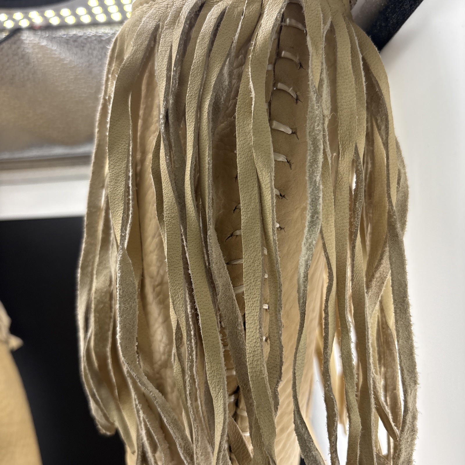 Vintage Handmade Native American Tall Leather Moccasins 16”