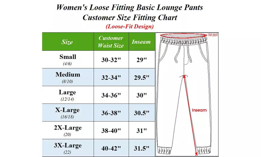 Women's Loose-Fit Fleece Drawstring Comfort Lounge Pocket Pants (Size S-3XL) NWT