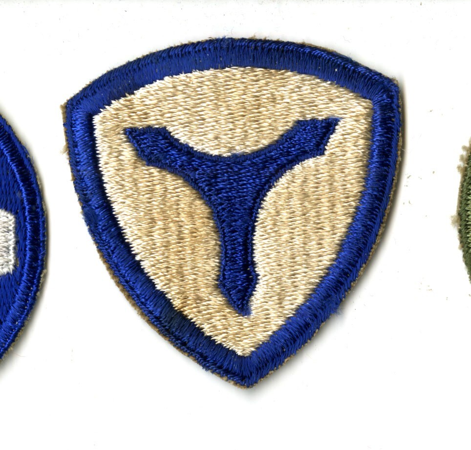 3rd Service Command White Back Patch WWII Vintage Mid Atlantic States