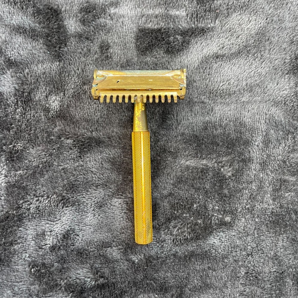 Auto Strop Safety Razor Valet Gold Tone
