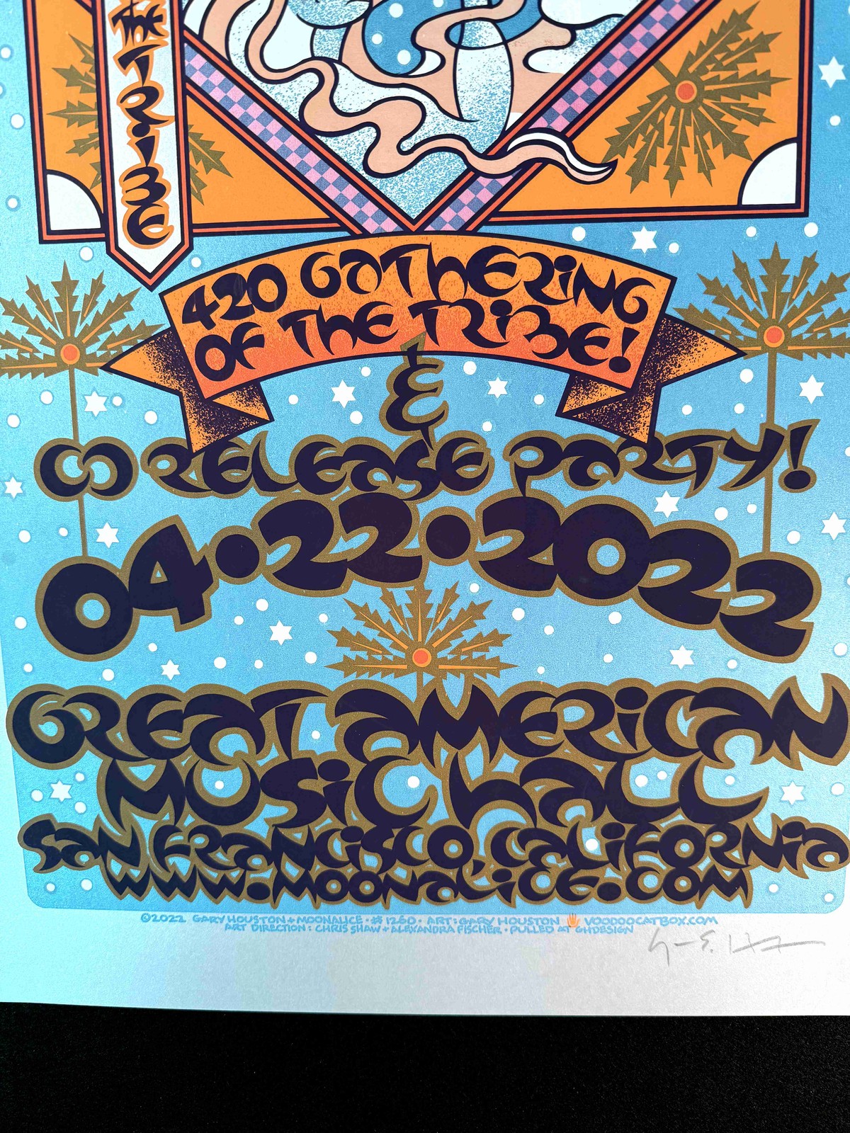 Moonalice 420 Celebration Gathering of the Tribe 2022 Gary Houston S/N COA