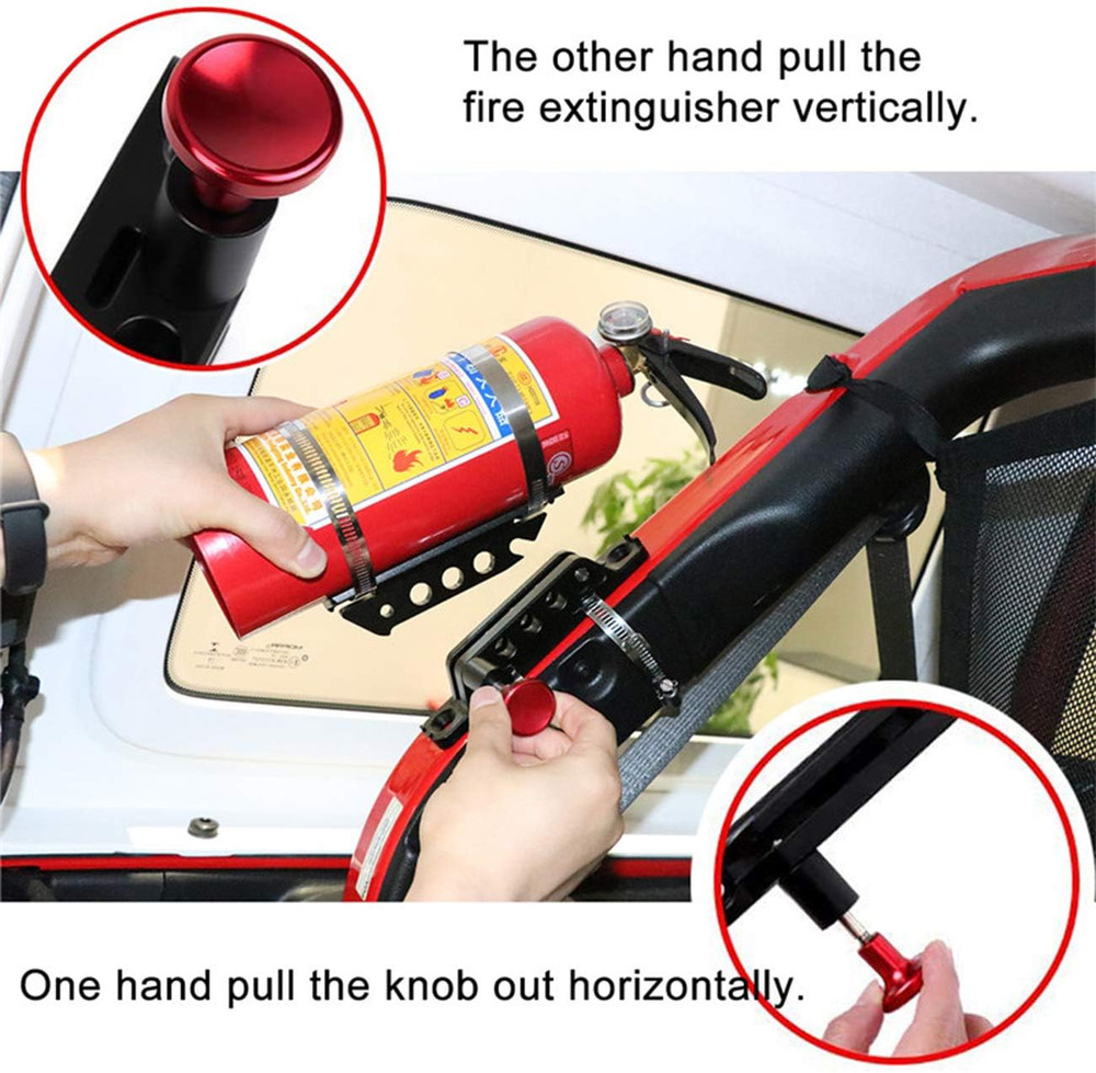 Universal Quick Release Roll Bar Fire Extinguisher Mount Holder For Jeep Wrangle