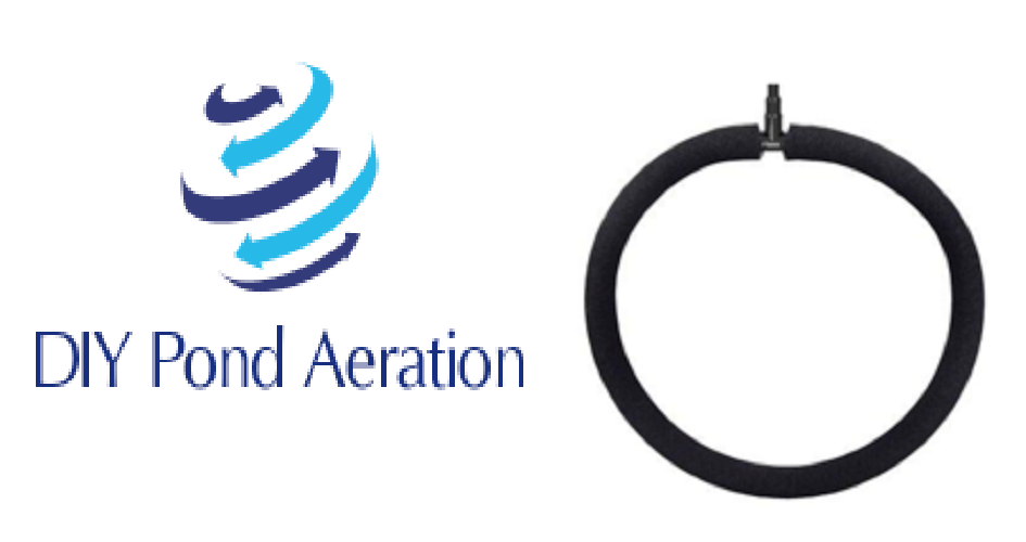 Pond Aerator Diffuser 16" Diameter Ring Aeration Fine bubble 3/8" inlet