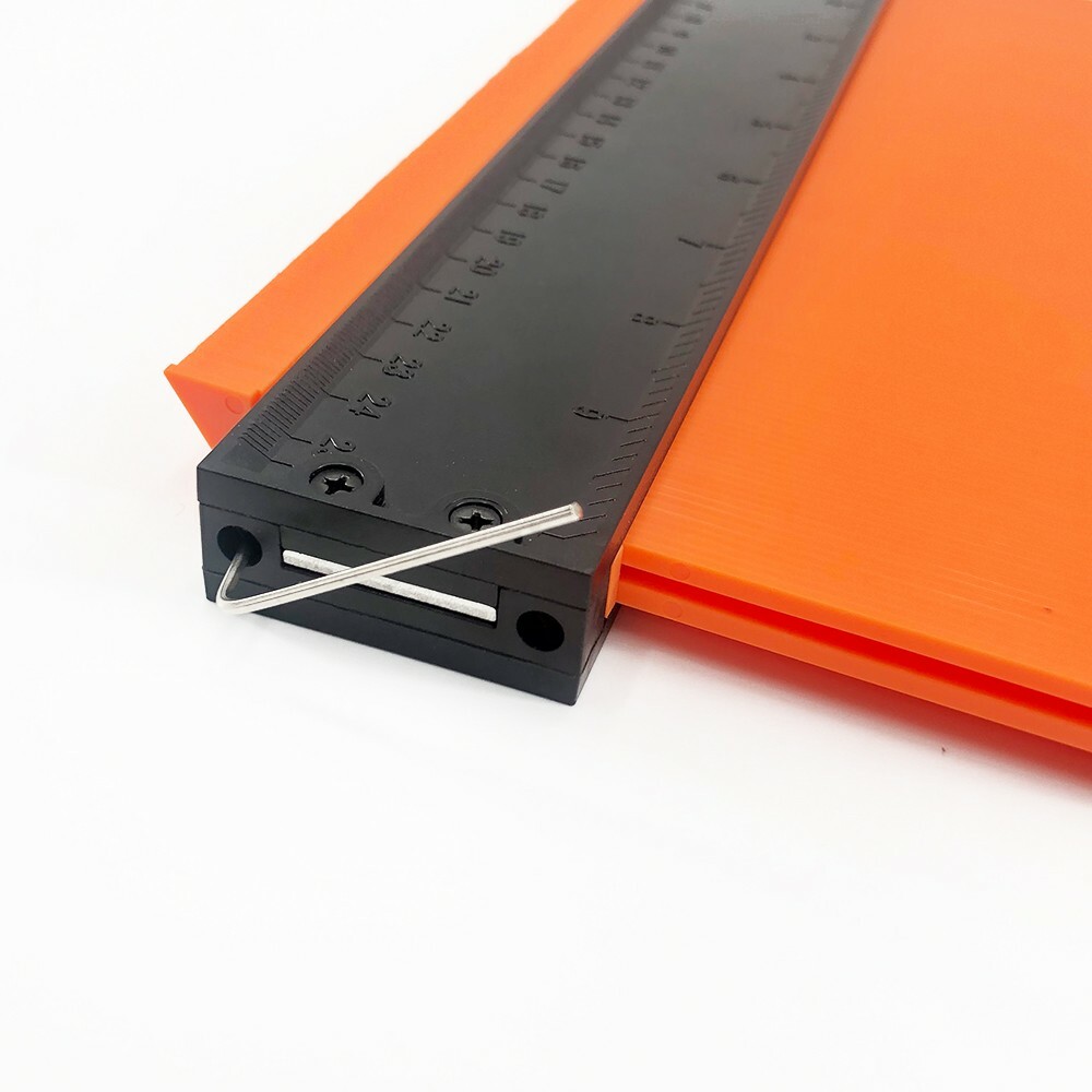Contour Gauge Shape Duplicator with lock 10 inch + Angle Ruler