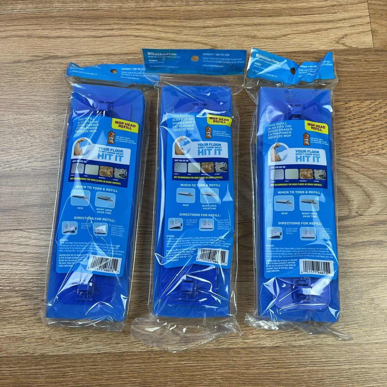 Lot of 3 Mr. Clean Magic Eraser Squeeze Mop Head Refill Type A NEW