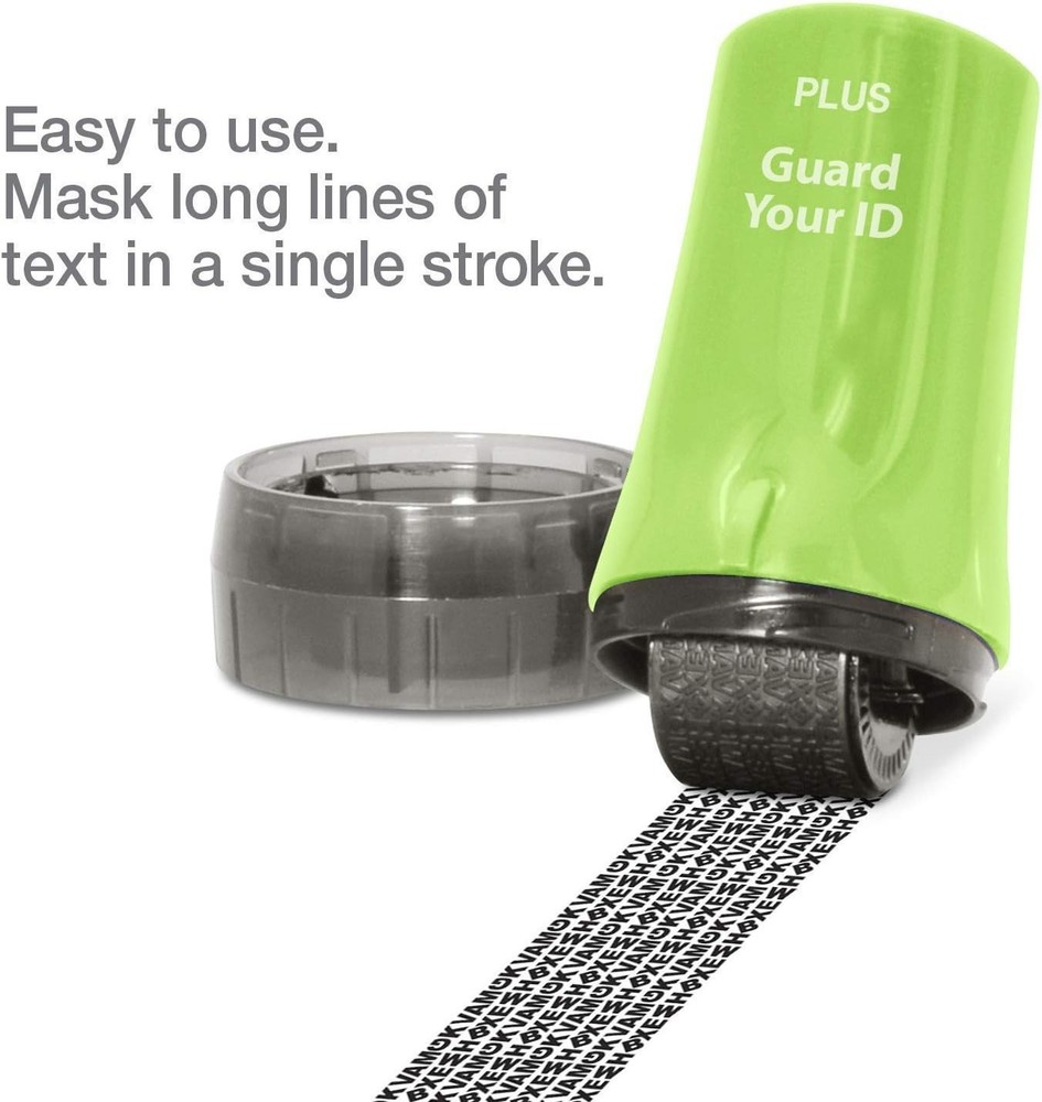 Plus Advanced Roller Stamp for Identity Theft Prevention - Compact & Effective