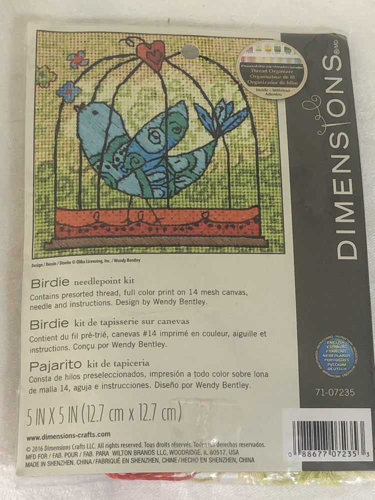 Dimensions Kit Needlepoint Blue Bird Crafts