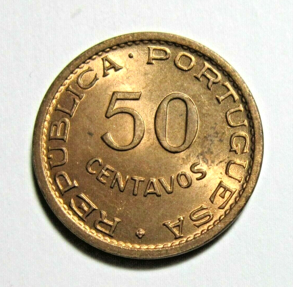 PORTUGUESE TIMOR. 50 CENTAVOS, 1970. UNCIRCULATED.