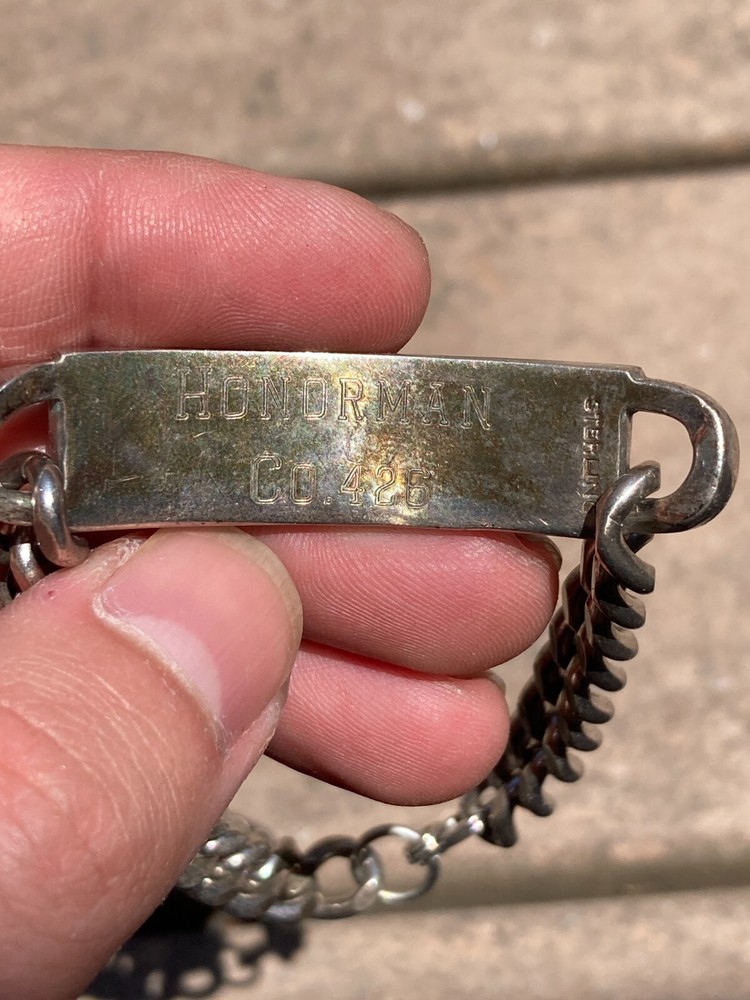WW2 US Army Military Name ID Identification Bracelet 426th Airborne Quartermaste