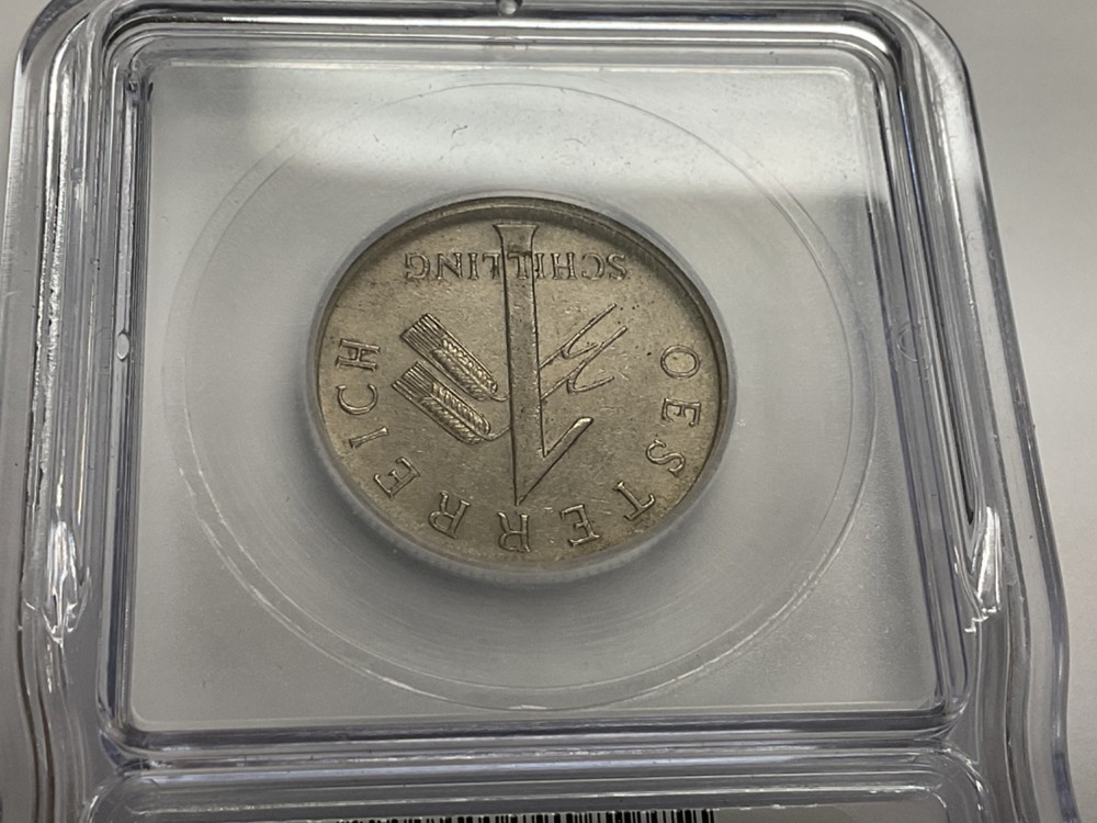 1934 Austria 1934 Schilling AU55 ERROR - READ DESCRIPTION