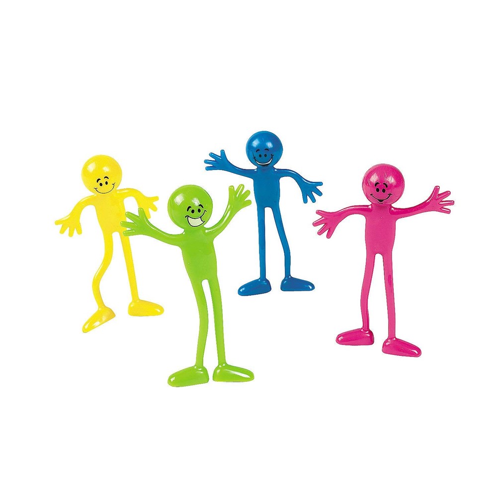 Fun Express Smile Face Bendables - Flexible Toy Figures, 2 Dozen