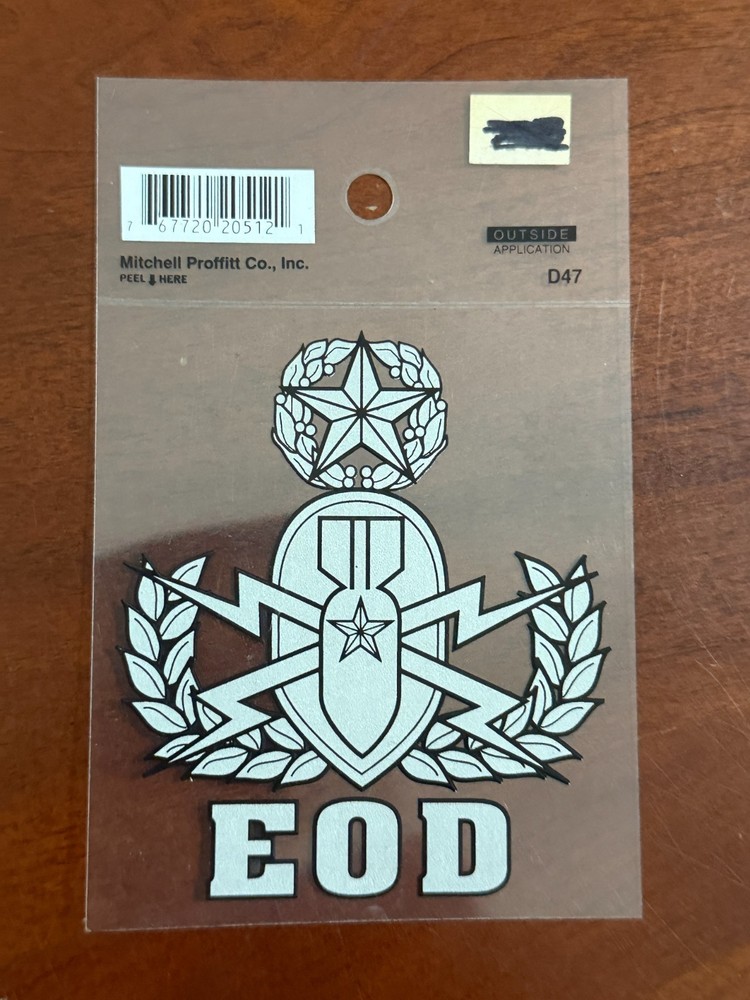 Window Sticker Decal US ARMY MASTER EOD EXPLOSIVE ORDNANCE DISPOSAL, 4" Mitchell