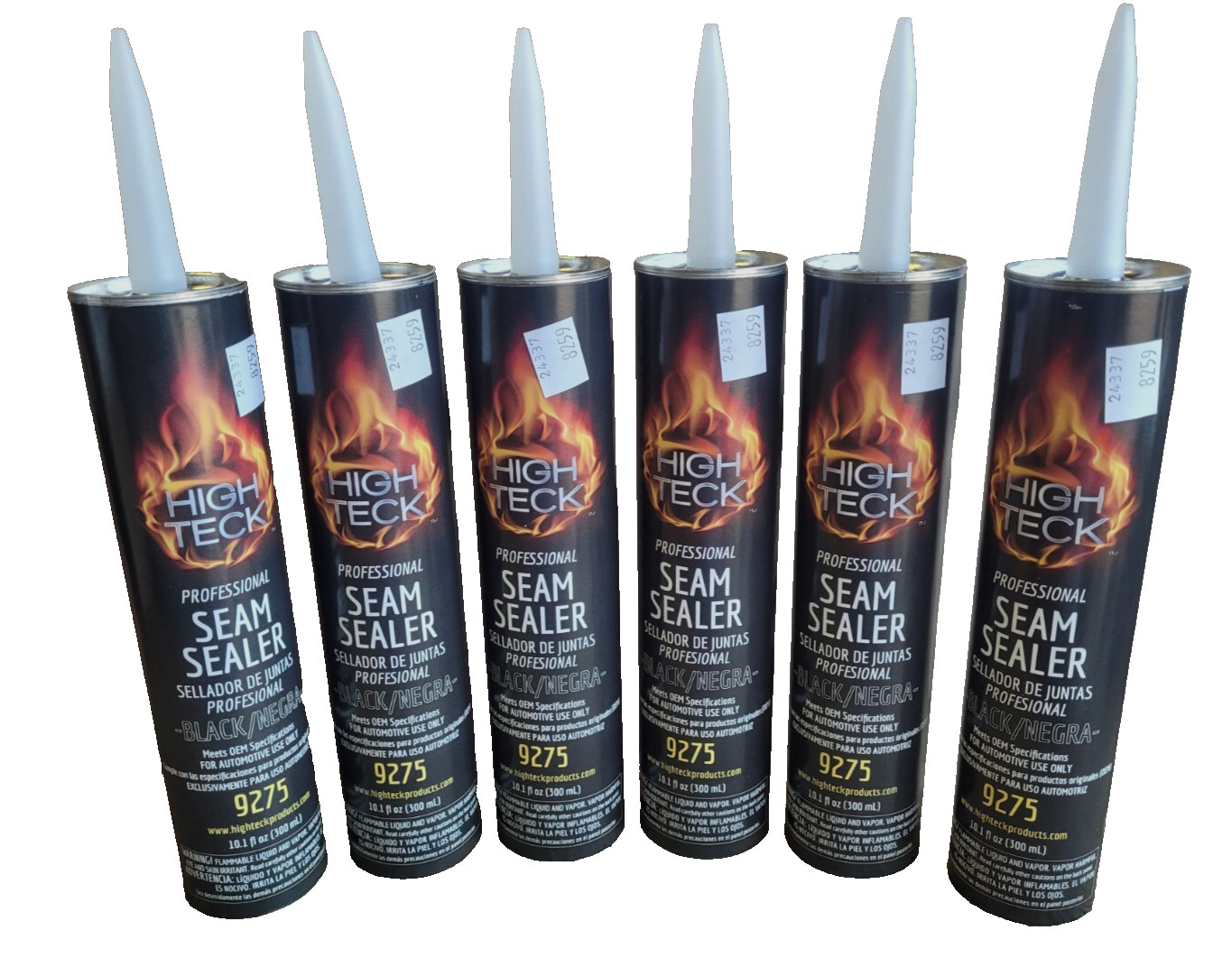 BLACK Seam Sealer High Teck 9275 Professional Automotive Grade 6 Tubes