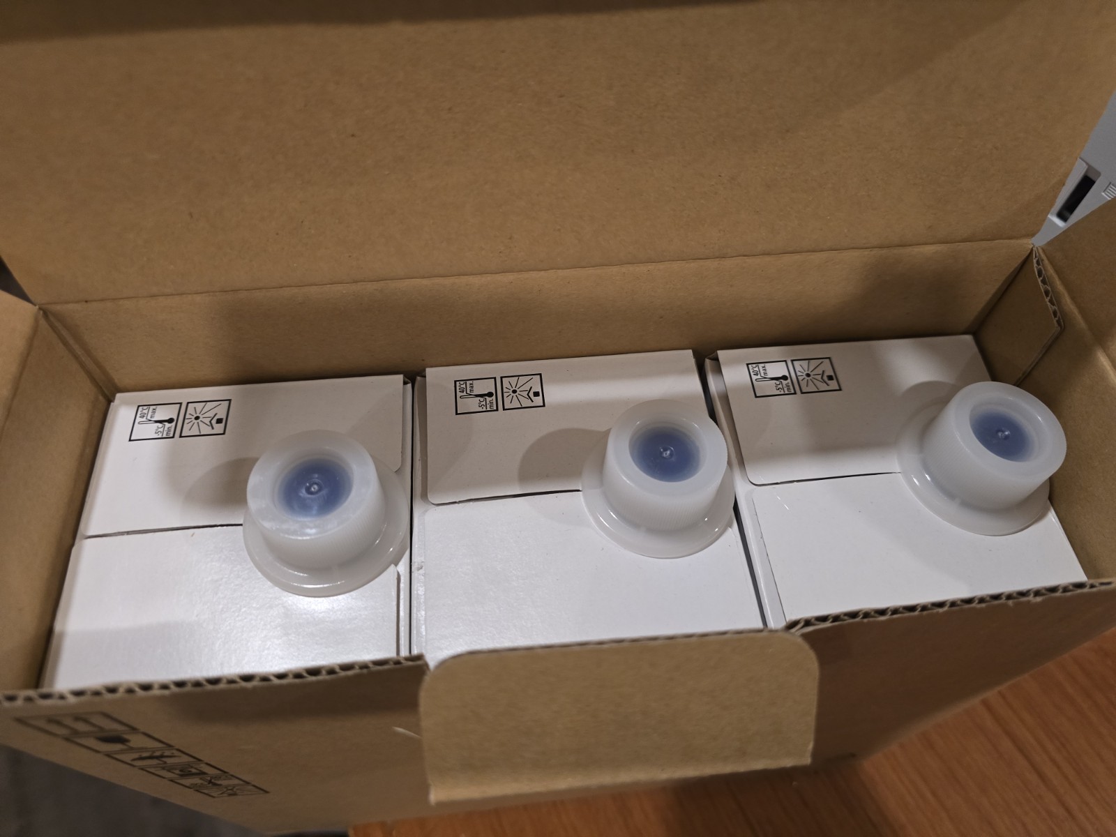 Carton of 3 Ricoh EDP 893147 Ink Type VII Digital Duplicator Ink Blue