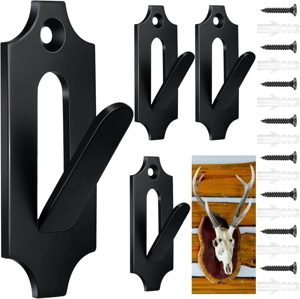 4 Pcs Deer Skull Hanger Bracket Wall Mount Kit