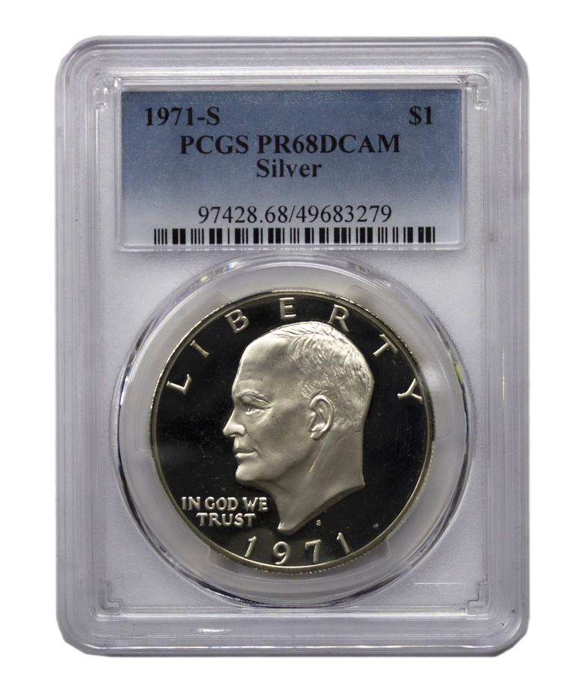 1971 -S Silver Eisenhower (IKE) Dollar Proof PCGS PR68DCAM