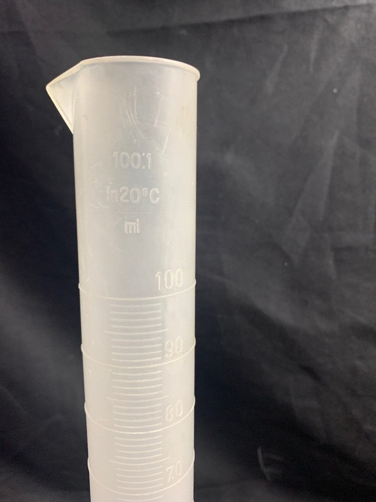 LABORATORY Plastic 100mL Polypropylene Pentagonal Base Graduated Cylinder 1/Pack