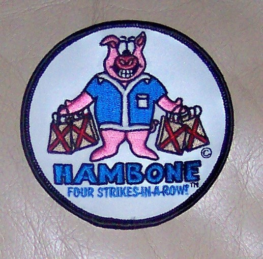 Four Strikes-in-Row? It's a HAMBONE Bowling Patch!
