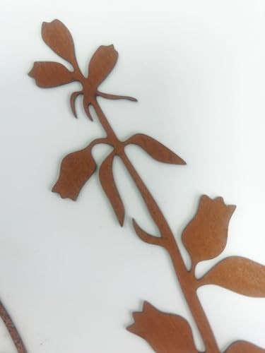 Retro-Style Metal Garden Stakes – Elegant Floral Decor for Outdoor Spaces,