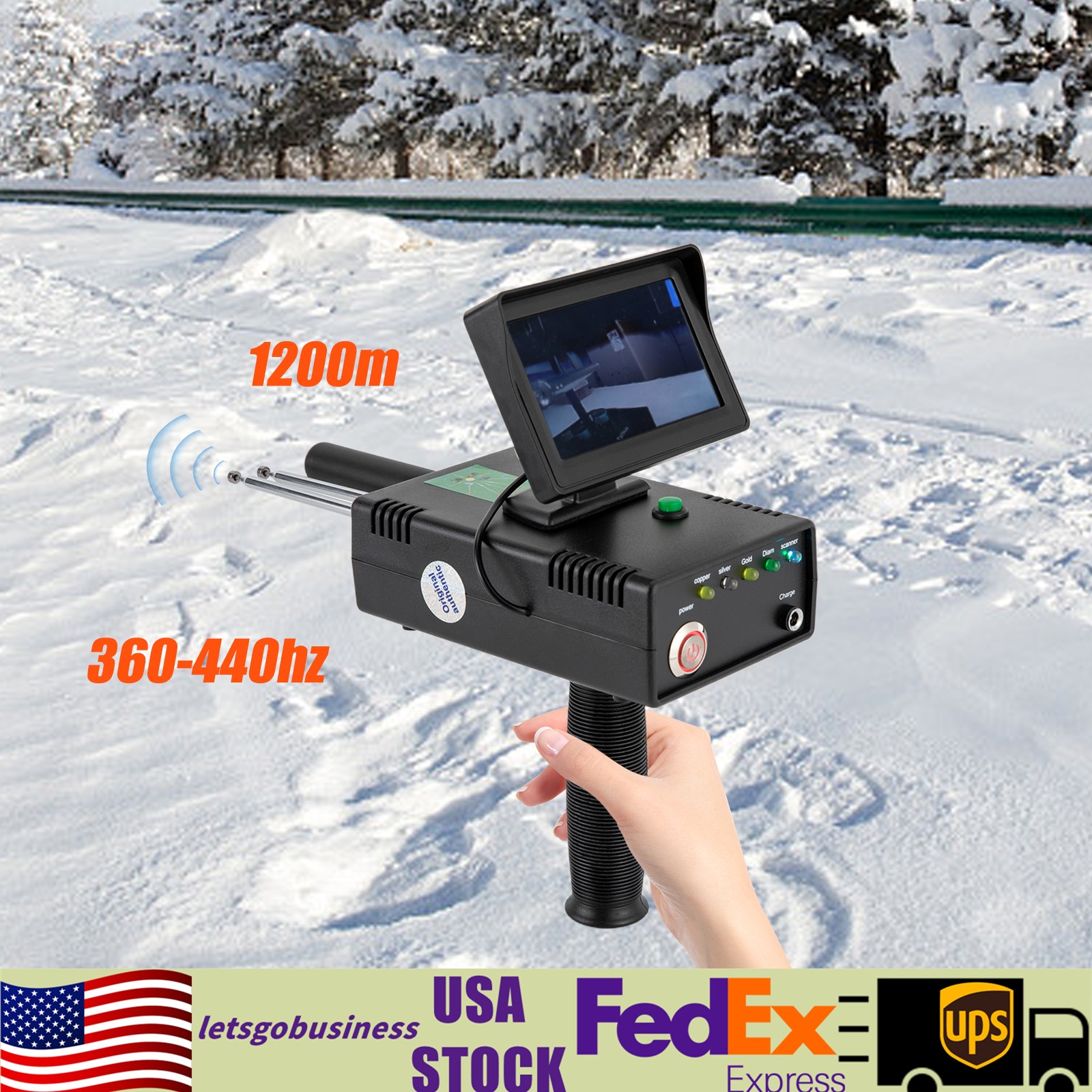 1200M LED Long Range Metal Gold Diamond Detector Finder Treasure Hunter Digger