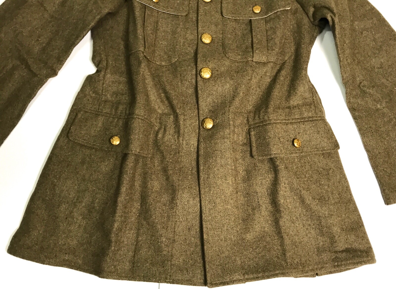 WWI BRITISH P1902 WOOL SERVICE DRESS COMBAT FIELD TUNIC JACKET- LARGE 44R