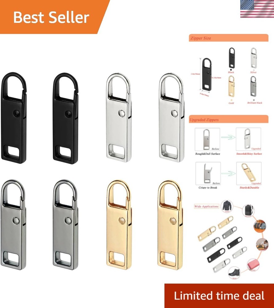 Zipper Pull Replacement Upgraded, 8 Pcs Detachable Zipper Pull Tabs for Lugga...