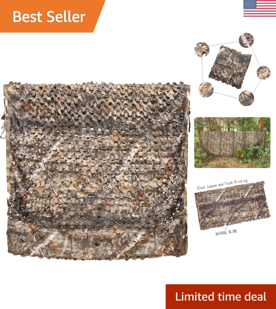 Versatile Hunting Camo Netting - Lightweight & Customizable 5x6.5ft Solution