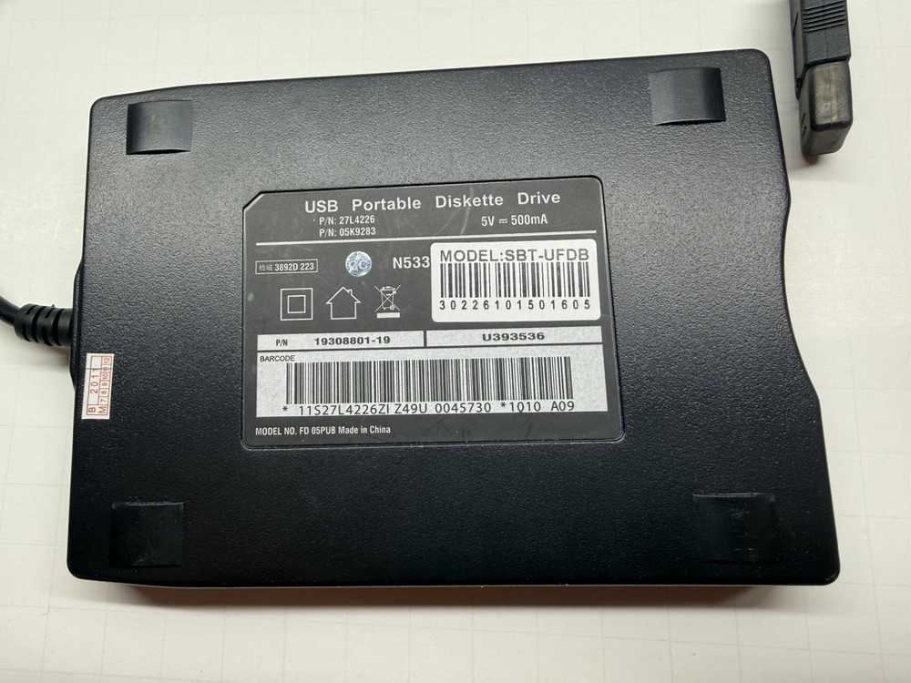 3.5" USB Portable Floppy Diskette Drive External Sabrent