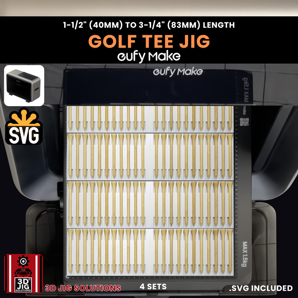 EufyMake E1 UV Printer Jig | Golf Tee Template