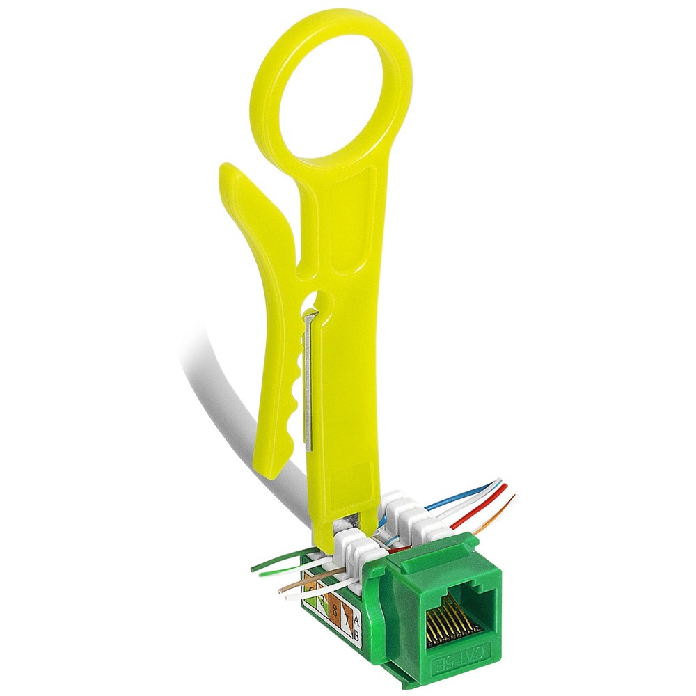 Punch Down Tool & Cable Stripper for 110-Jack Network Wire Cat5e Cat6 RJ45 RJ12