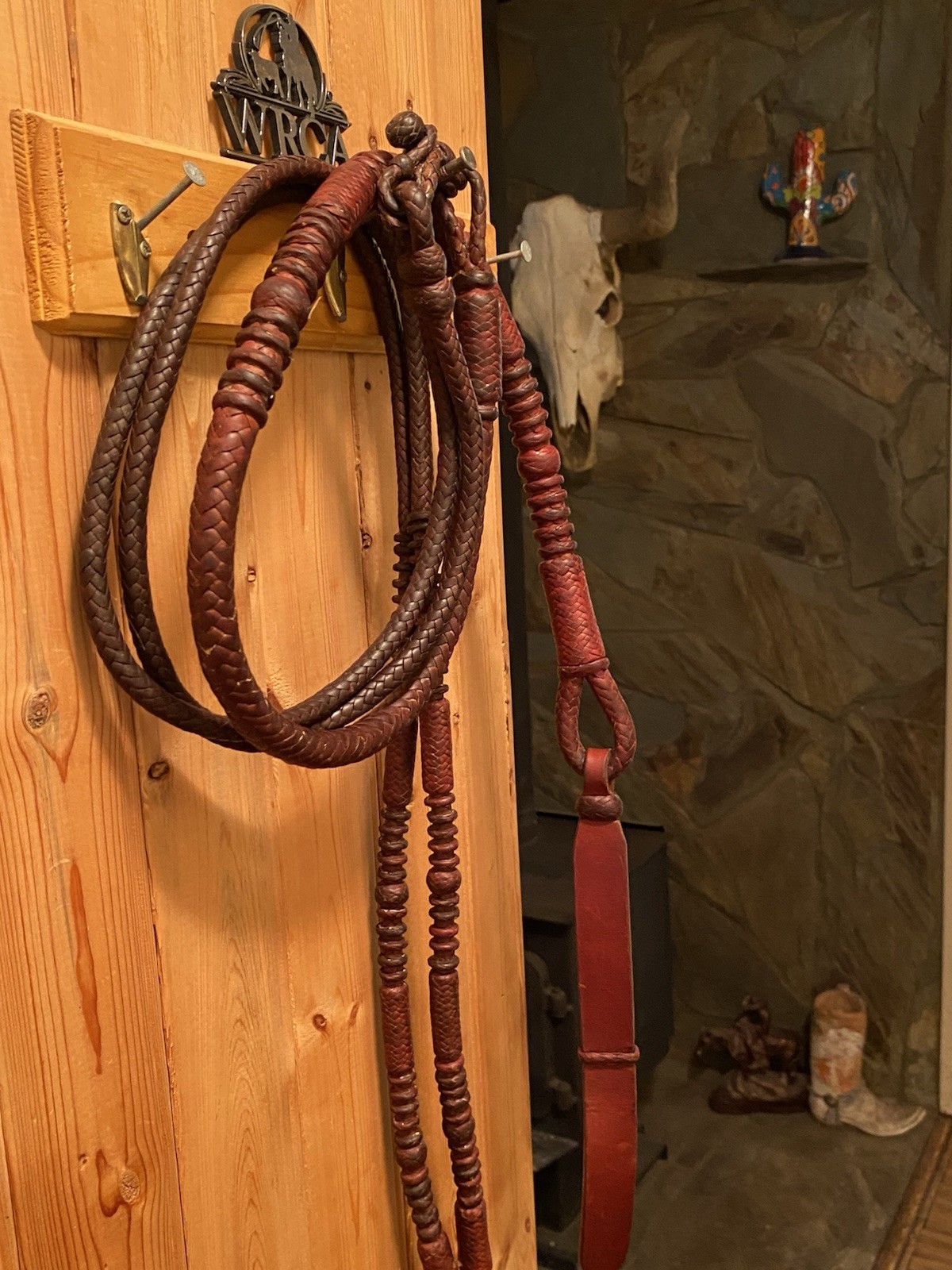 Vintage Handmade Western Romel - Romal Braided Reins California Style Kangaroo?