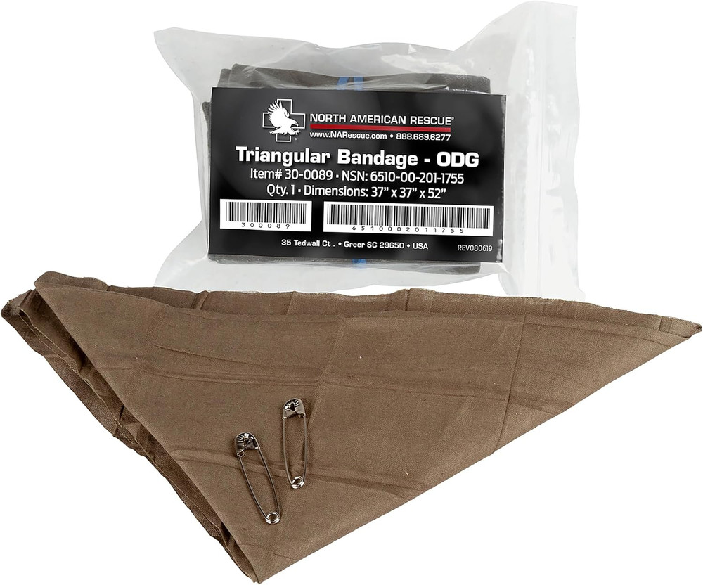 Triangular Bandage Cravat Cotton Bandaging for Injuries, Wounds, Support (30-00