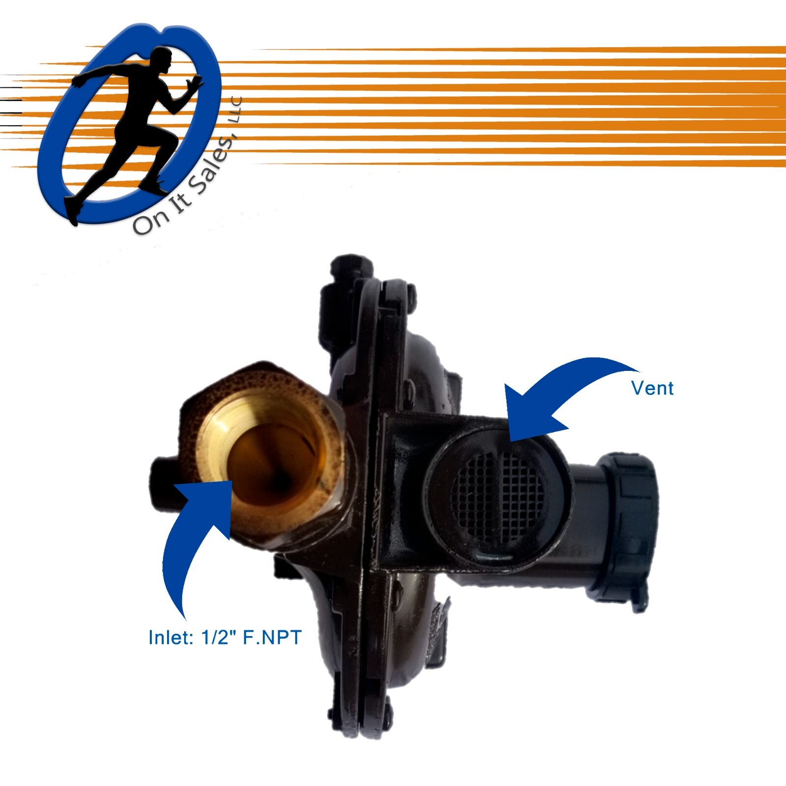 Rego Regulator LV4403B46 Low Pressure 2nd Stage 1/2" F.NPT x 3/4" F.NPT