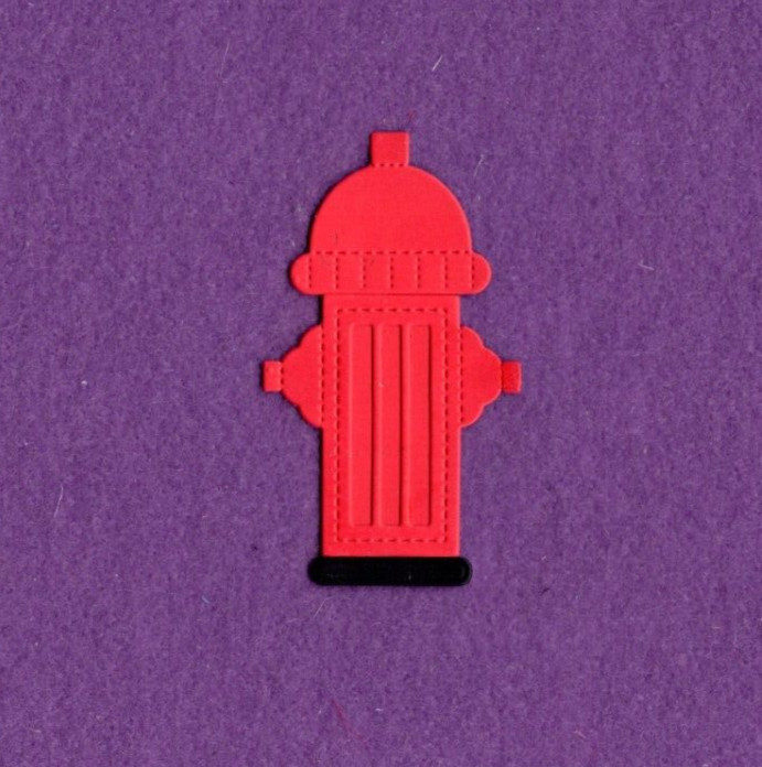 DOG FIRE HYDRANT die cuts scrapbook cards