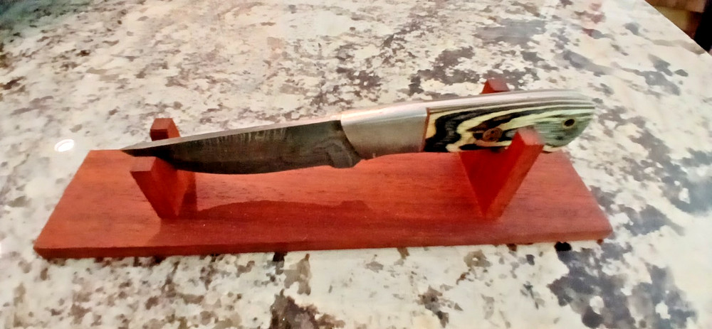 Knife Display Stand Made From Padauk