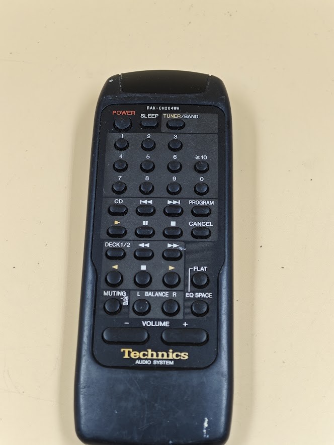 Technics RAK-CH204WH Remote Control - For Parts, Non-Working