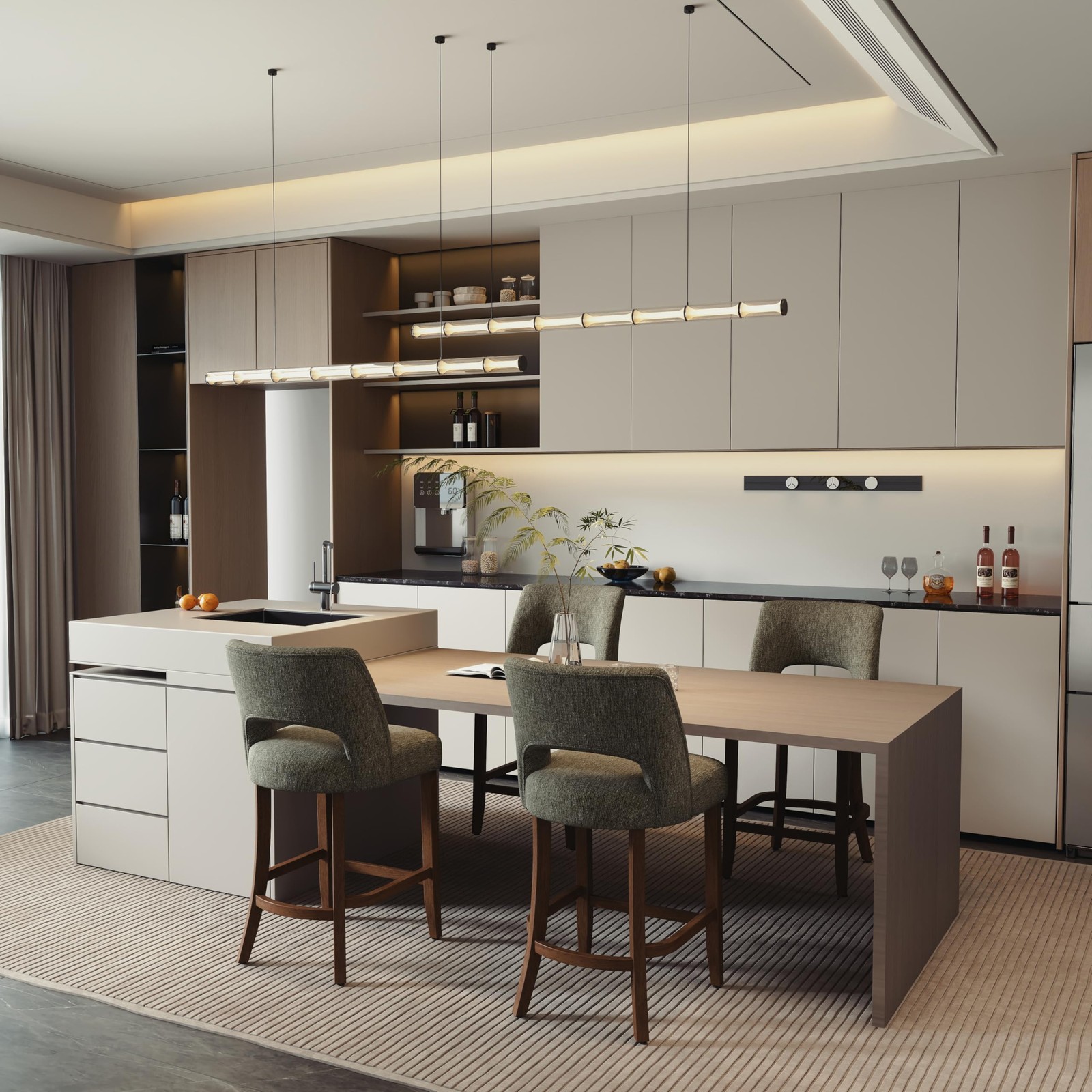 Bar Stools Set of 4 Upholstered Counter Height Bar Stools Modern Counter Stools