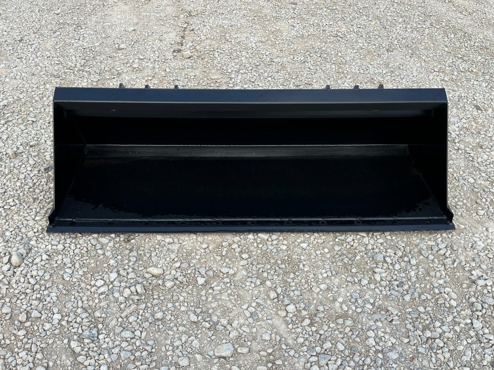 Rock Solid 66" Compact Tractor Smooth Bucket Universal Mount Loader Attachment