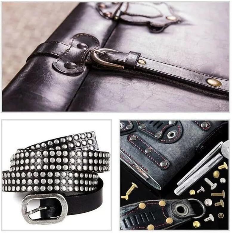 200Sets Leather RivetsBronze Metal Double Cap Rivets Snaps Studs for Clothes ...