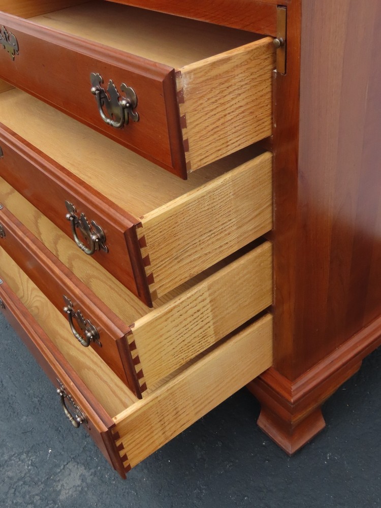 Maddox 1940s Solid Cherry Large Secretary Desk 6393