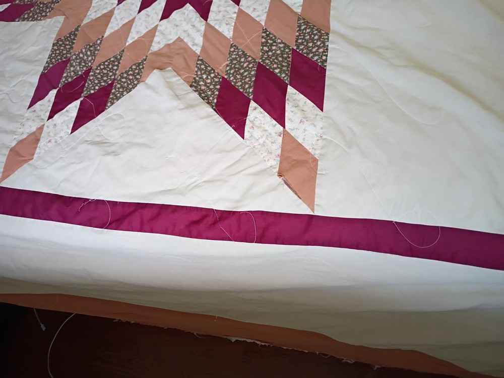 Vintage Patchwork Quilt Blanket Star Pattern