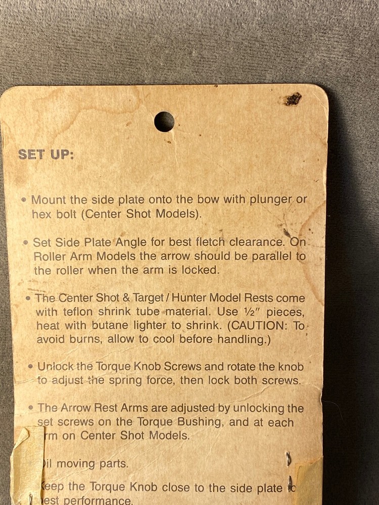 Flight Master Arrow Roller Rest - HCA