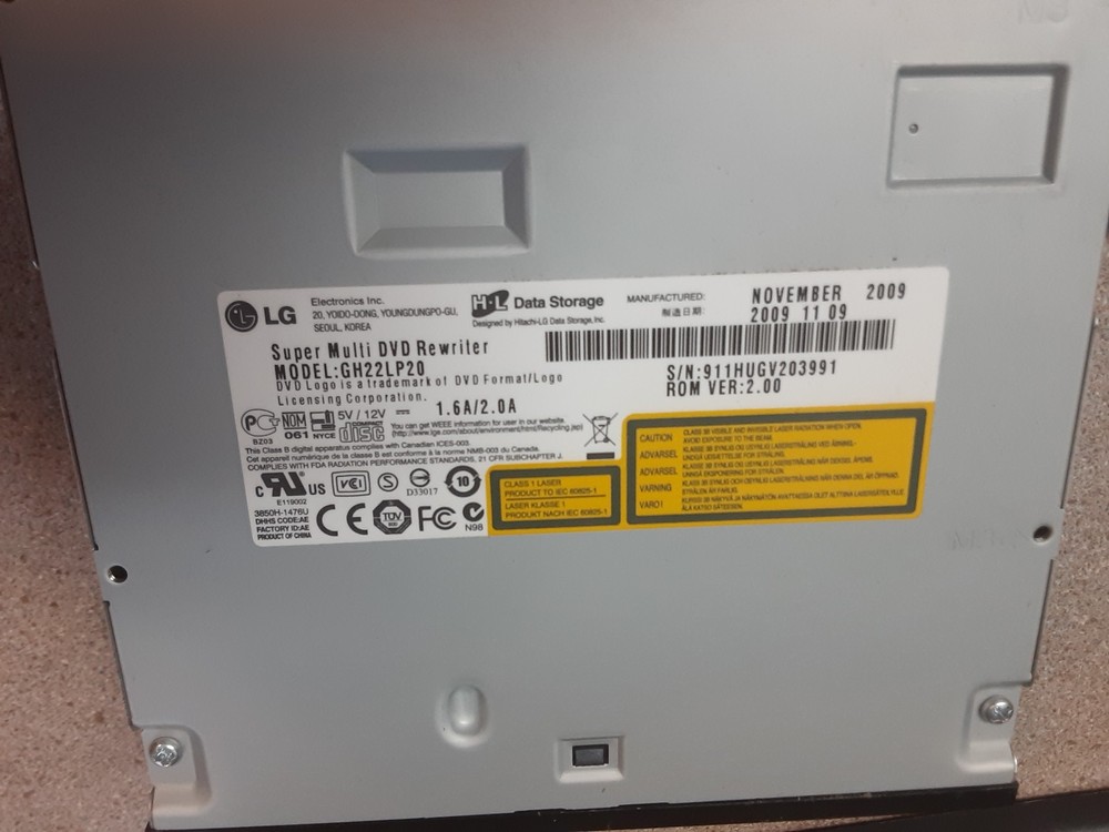 LG GH22NP20 IDE Super Multi DVD Rewriter